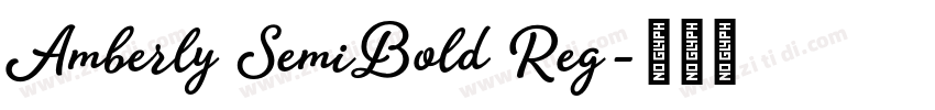 Amberly SemiBold Reg字体转换
